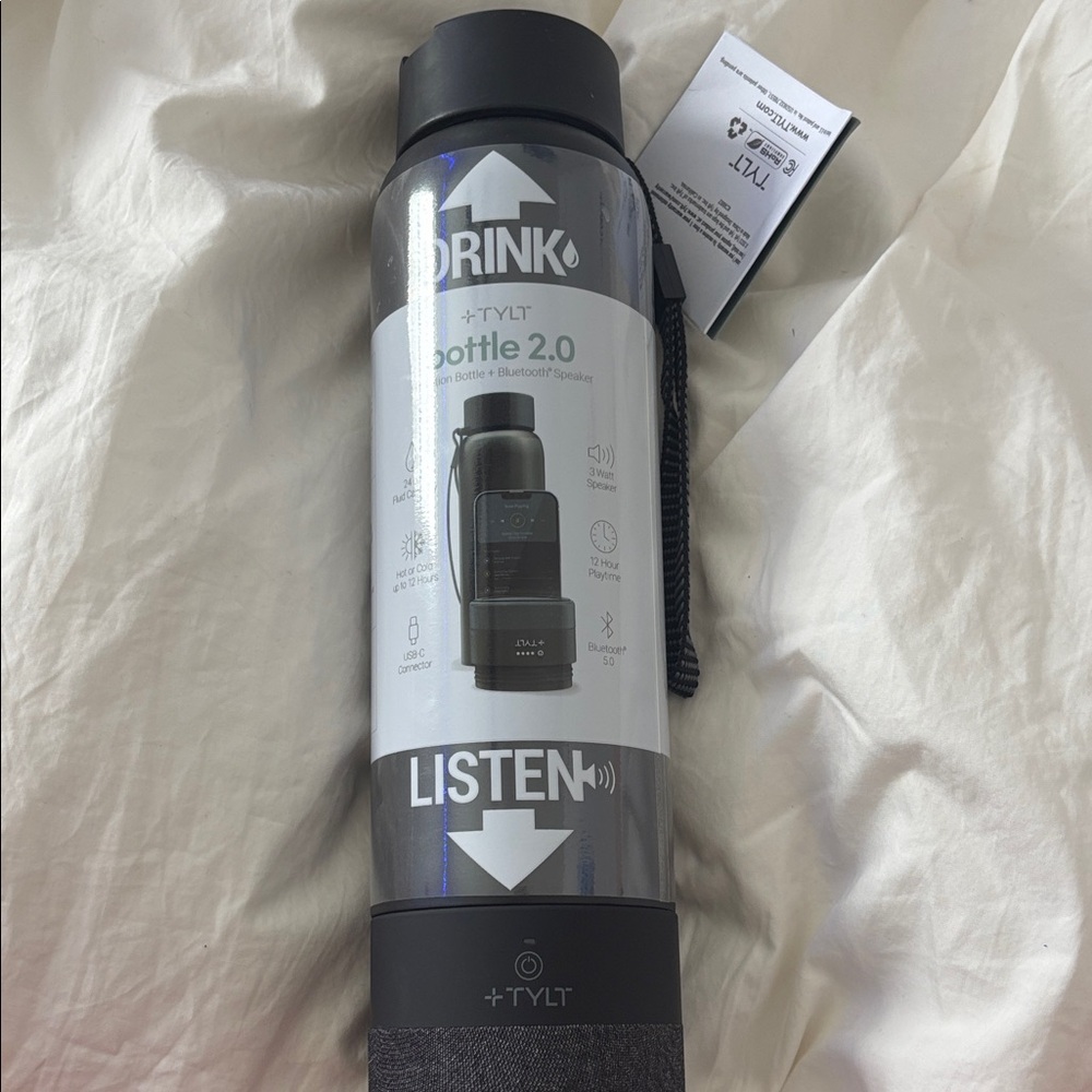 Drink Bottle 2.0 with Bluetooth Speaker - Black